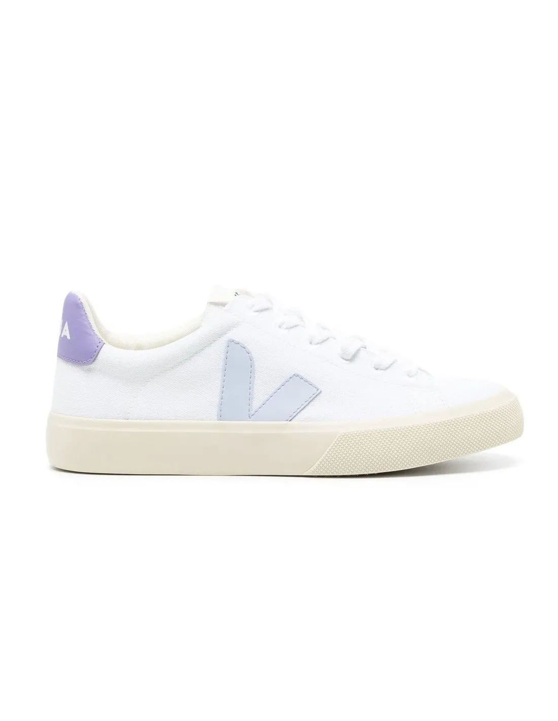 Sneakers Veja donna CA01035 Campo canvas bianco lavanda