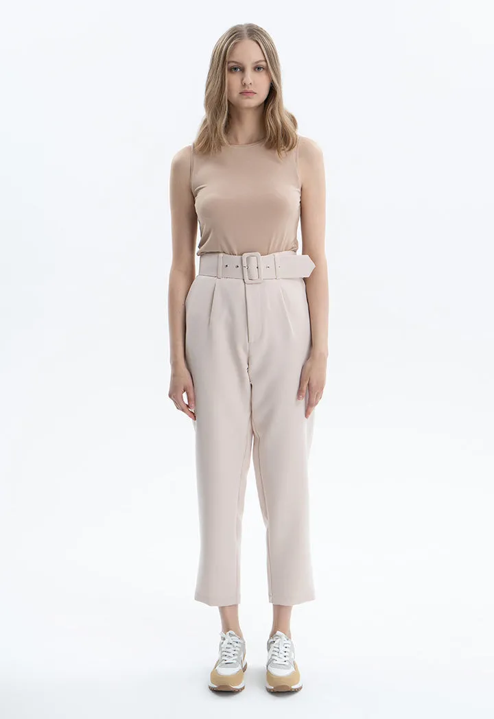 Solid Trouser with Belt