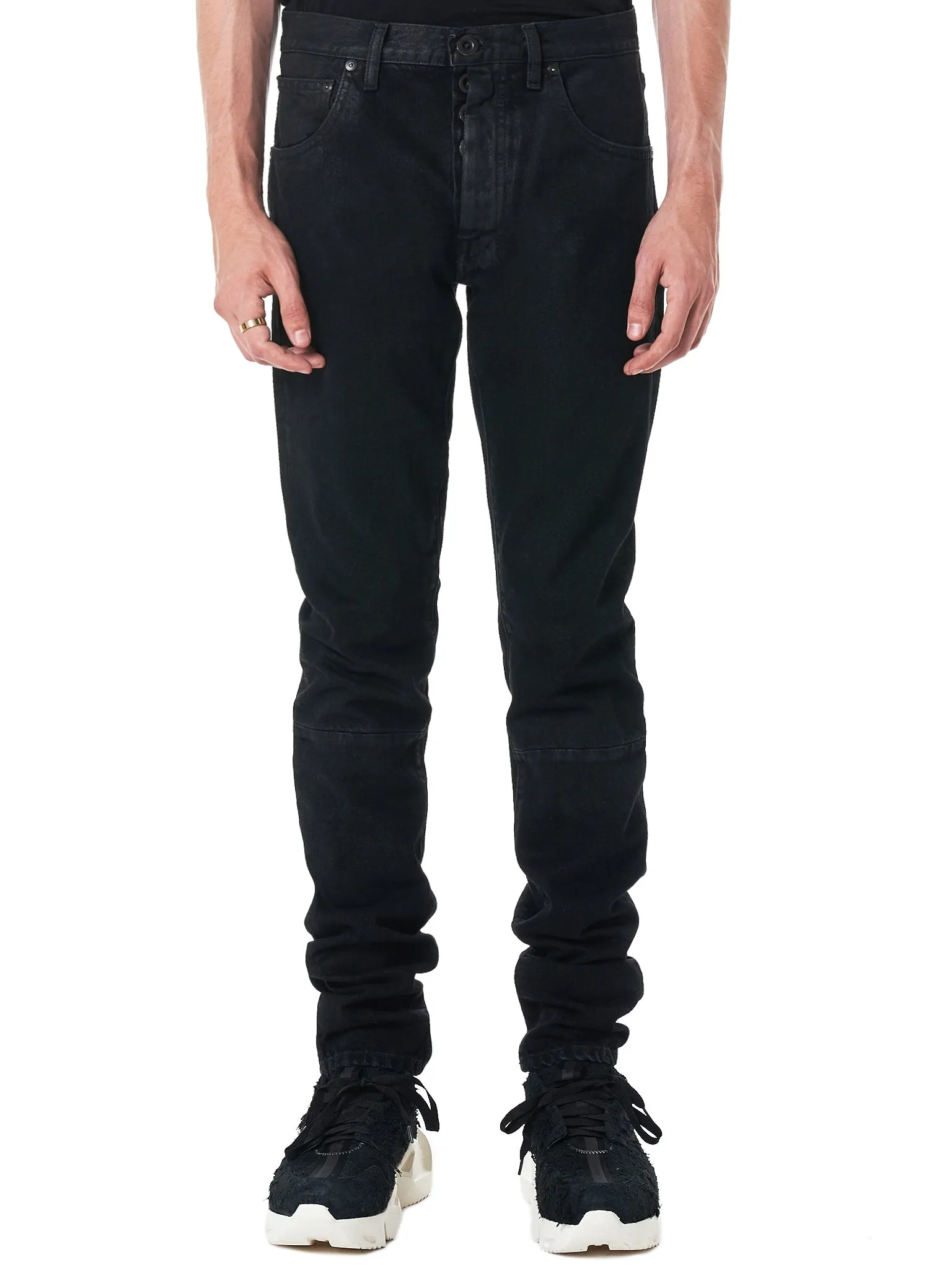 Stonewashed Denim Pant (UMYA003F18230012-BLACK)