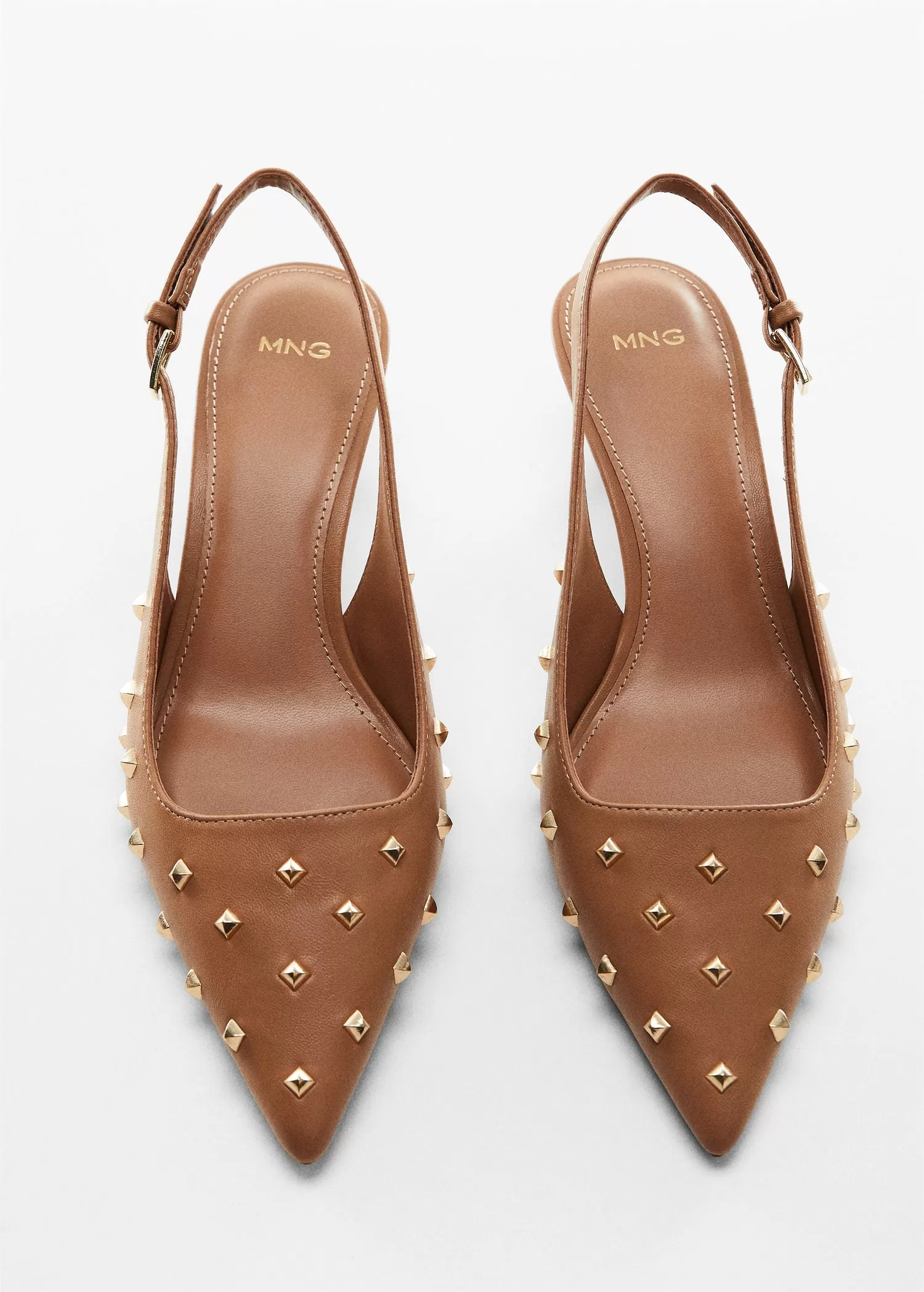 Studded sling back shoes