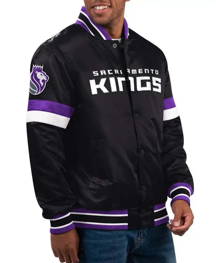 Sullivan Sacramento Kings Black Varsity Jacket - William Jacket