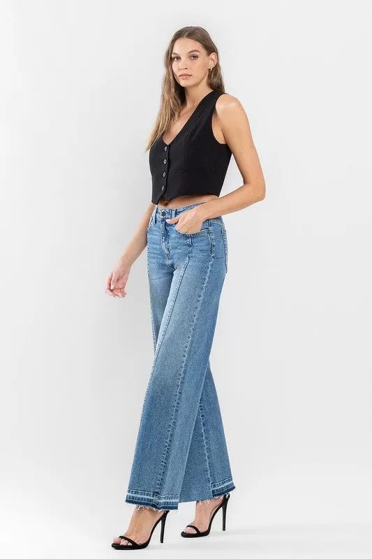 Super High Rise Split Seam Wide Trousers