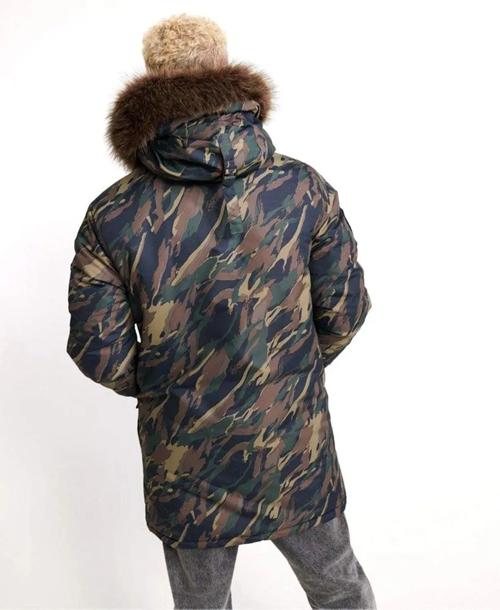 Superdry Everest Parka Jacket Green Camo