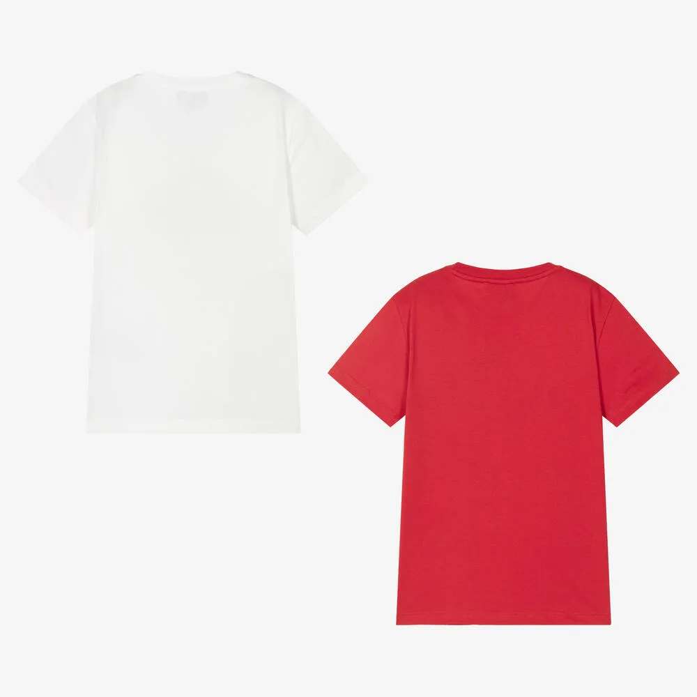 Teen Boys Red & White T-Shirts (2 Pack)