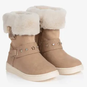 Teen Girls Beige Boots 