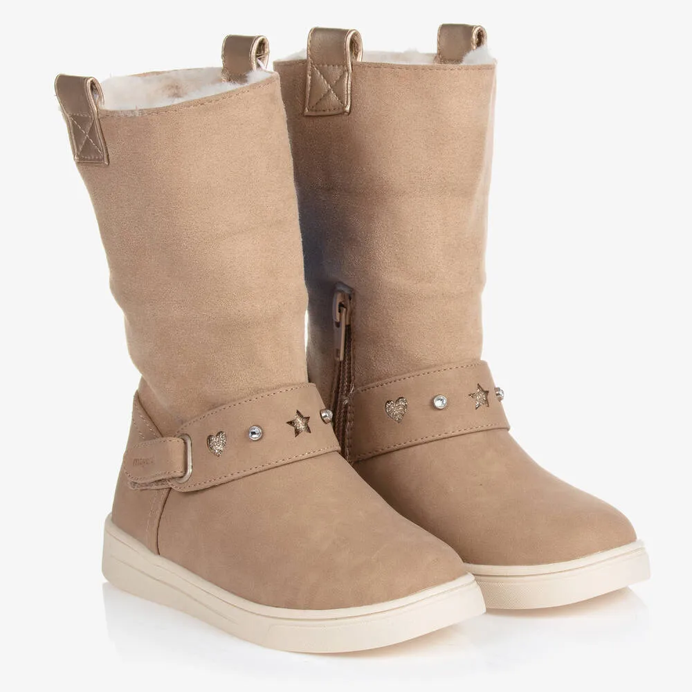 Teen Girls Beige Boots 