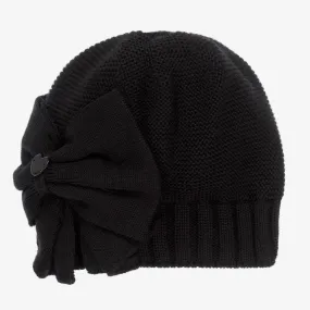 Teen Girls Knitted Black Hat