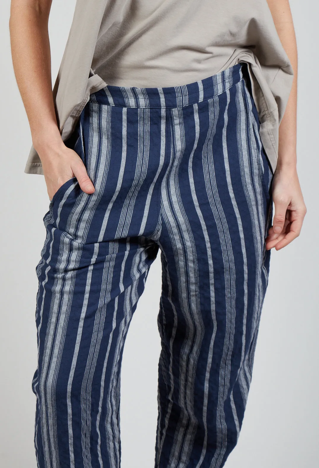 Terra S Trousers In Blu Stripe