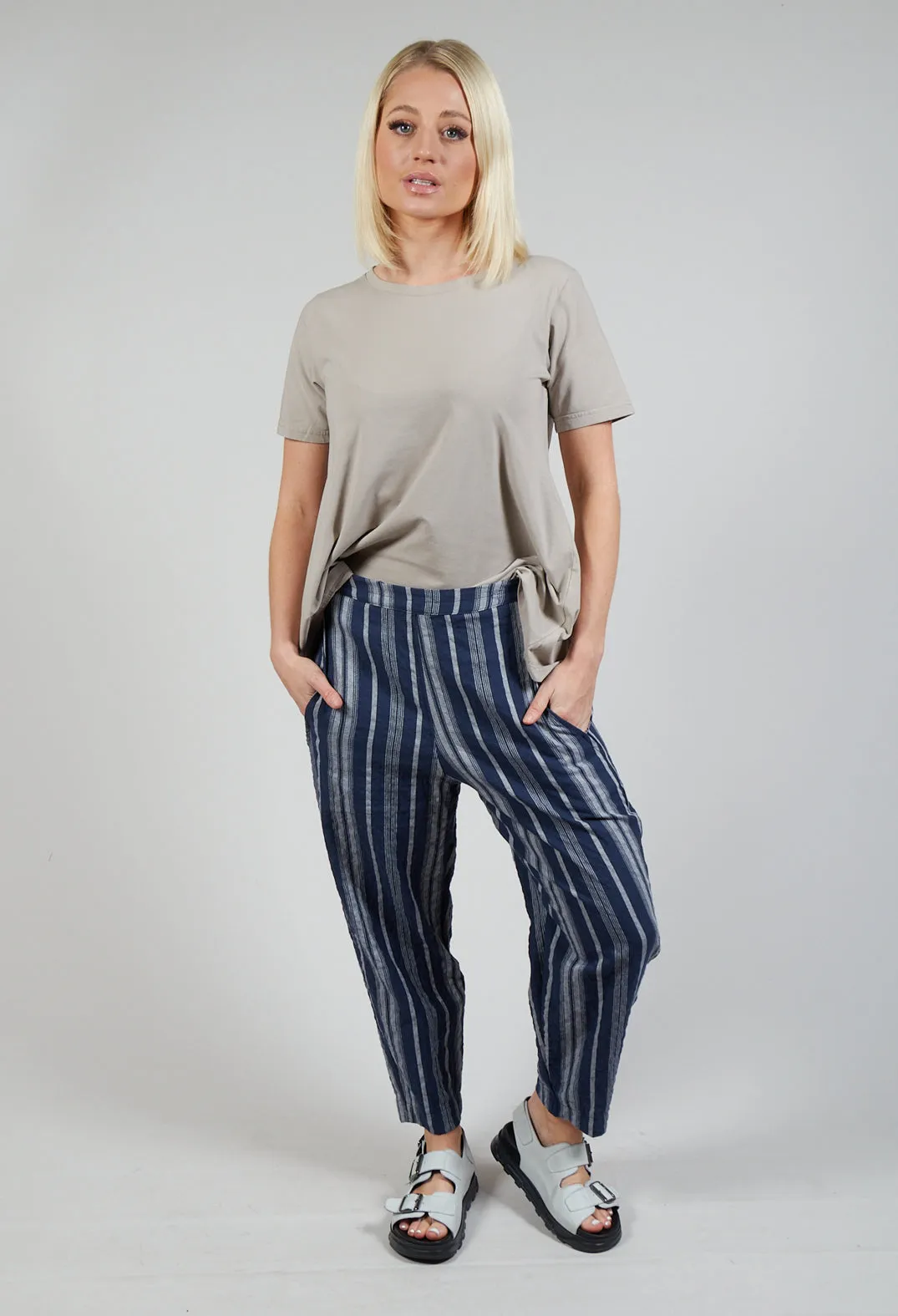 Terra S Trousers In Blu Stripe