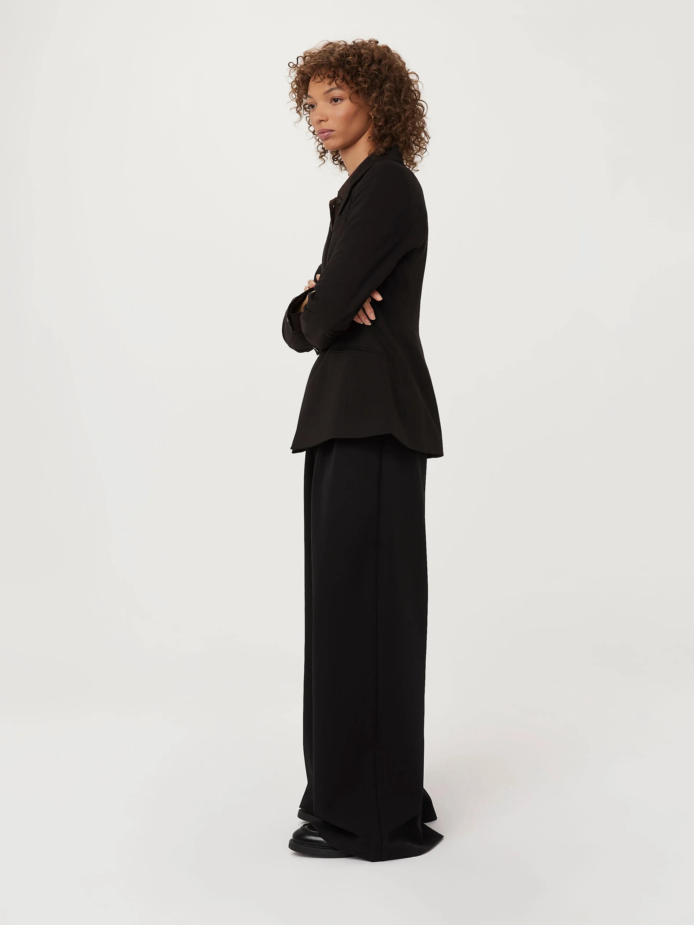 The Carmen Ultra-Wide Pant  in Black