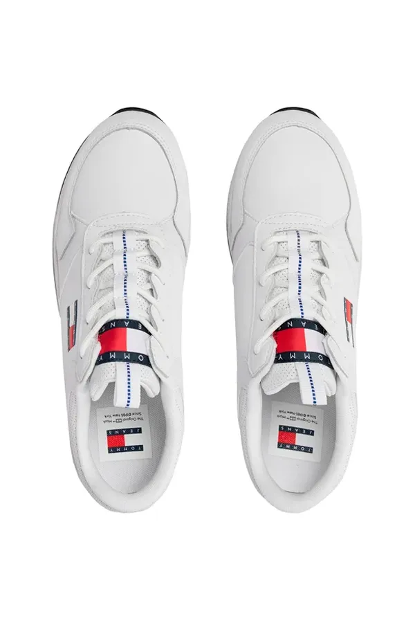 Tommy Hilfiger Leather Flexi Runner White