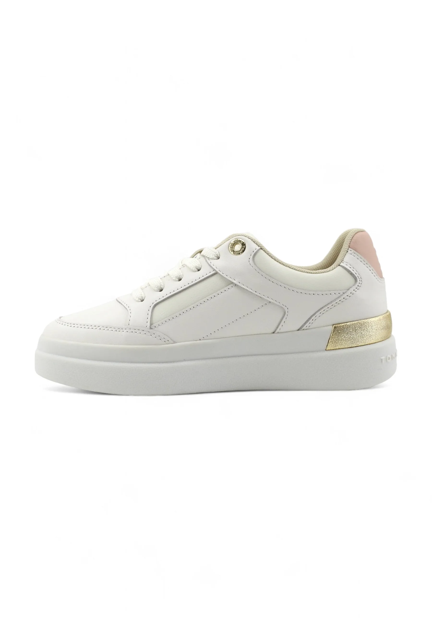 TOMMY HILFIGER Lux Hardware Court Sneaker Donna Ancient White FW0FW07997