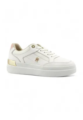 TOMMY HILFIGER Lux Hardware Court Sneaker Donna Ancient White FW0FW07997