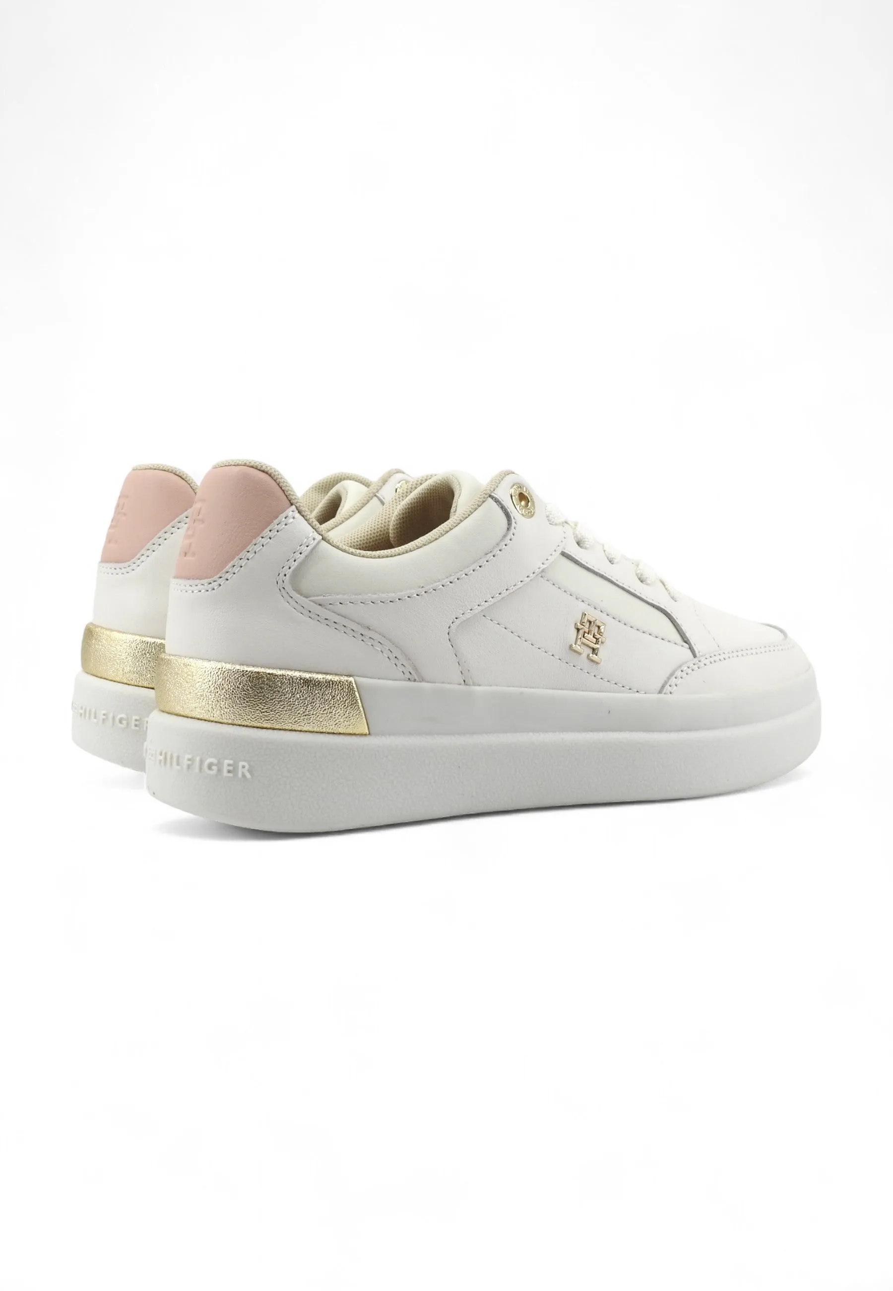 TOMMY HILFIGER Lux Hardware Court Sneaker Donna Ancient White FW0FW07997