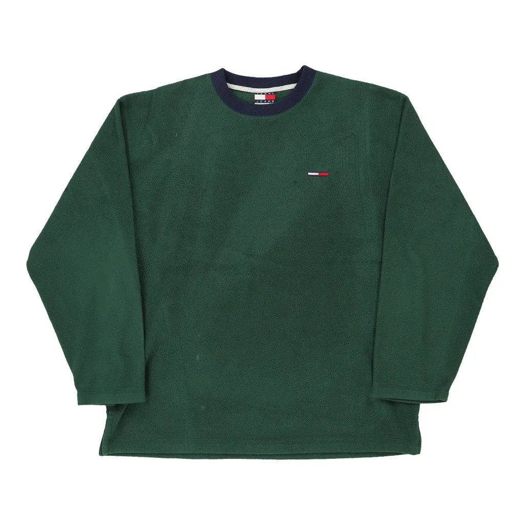 Tommy Jeans Fleece - Small Green Polyester