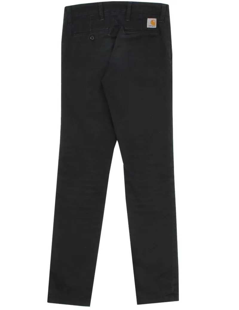 Uniform Reworks Carhartt Sid Pant Washed Black 28X32