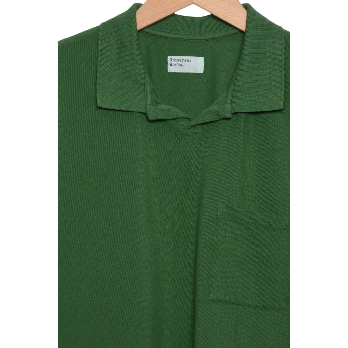 Universal Works Vacation Polo piquet green 28603