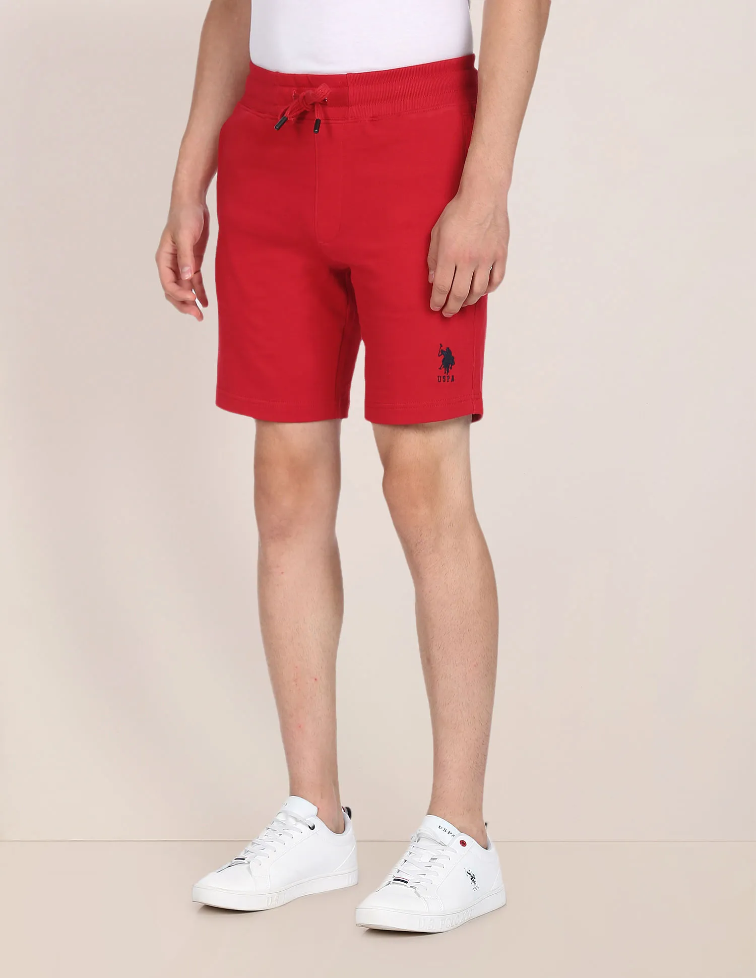 U.S. Polo Assn. Drawstring Waist Solid Knit Shorts