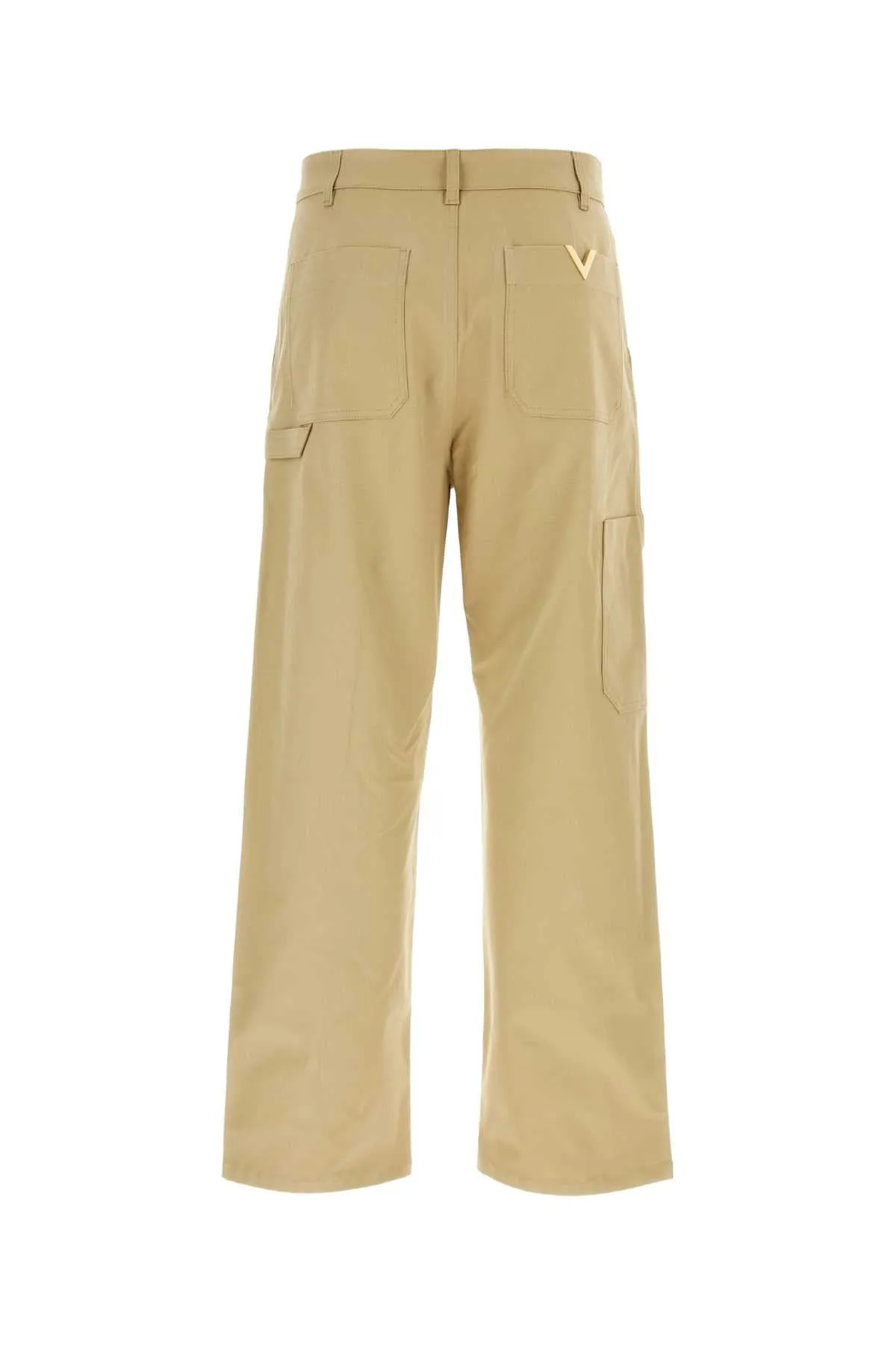 Valentino Garavani Beige Stretch Cotton Pant