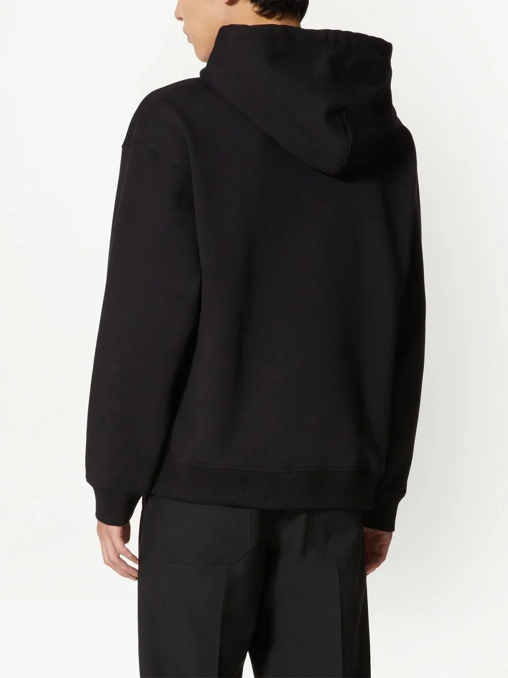 Valentino - Hoodie à logo VLTN imprimé noir et rouge