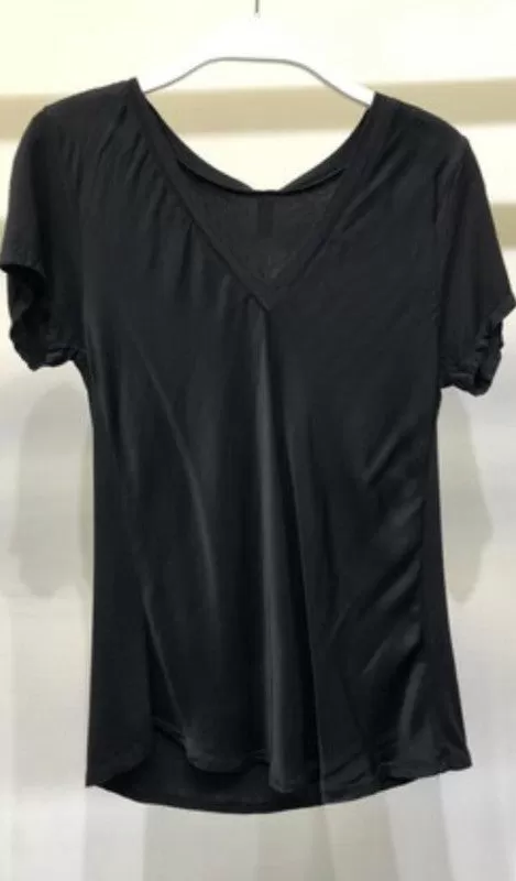 Venti6 - Silk Viscose V-Neck Tee