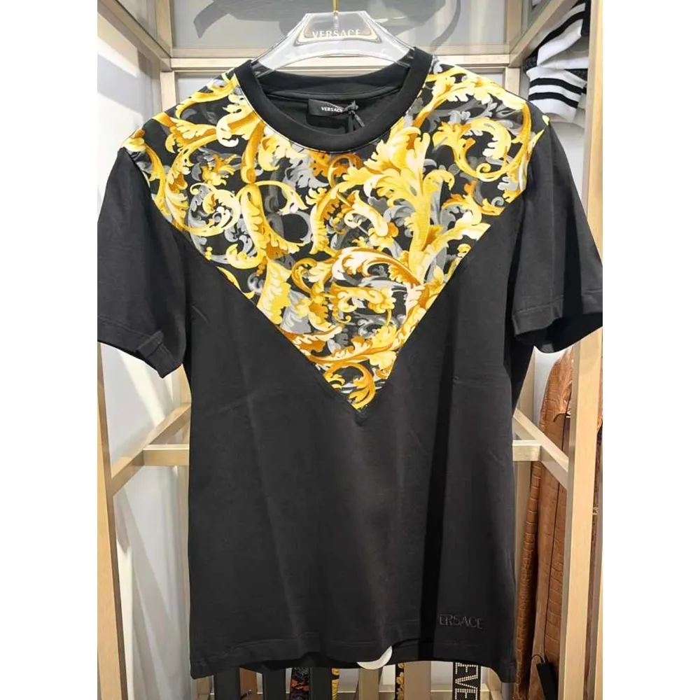 VERSACE  |Crew Neck Short Sleeves Logo Luxury Outlet