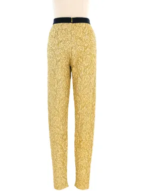 Versace Istante Metallic Gold Lace Pant