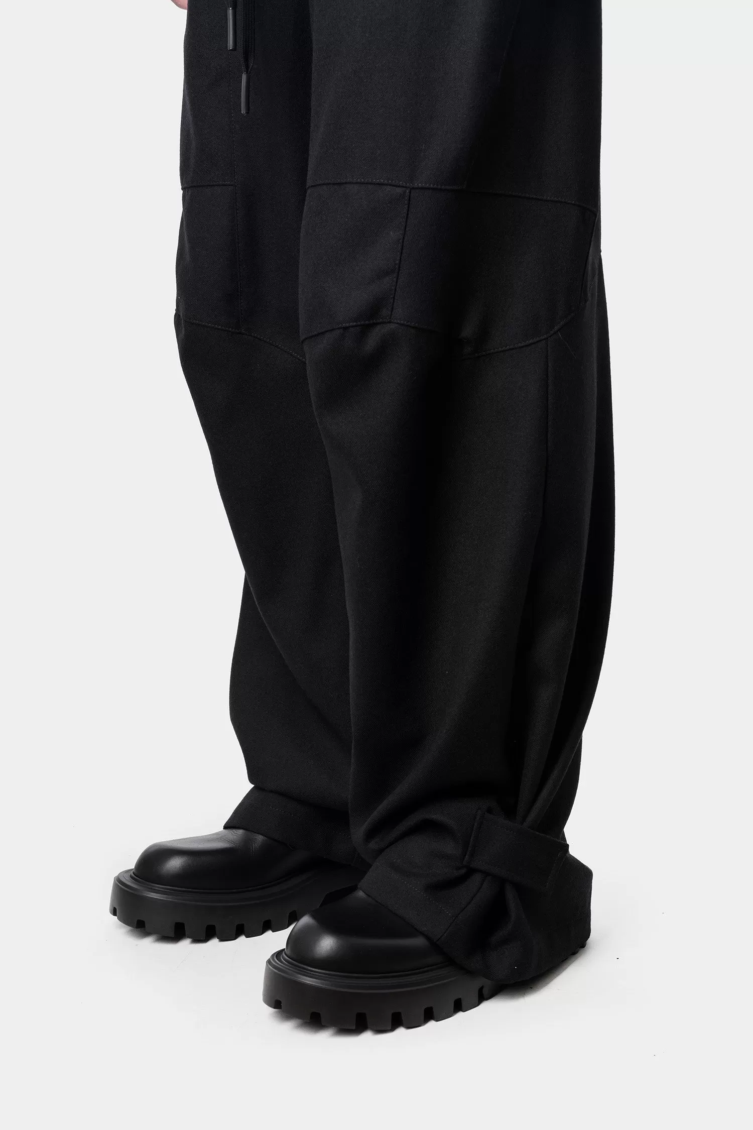 Wide wool pants