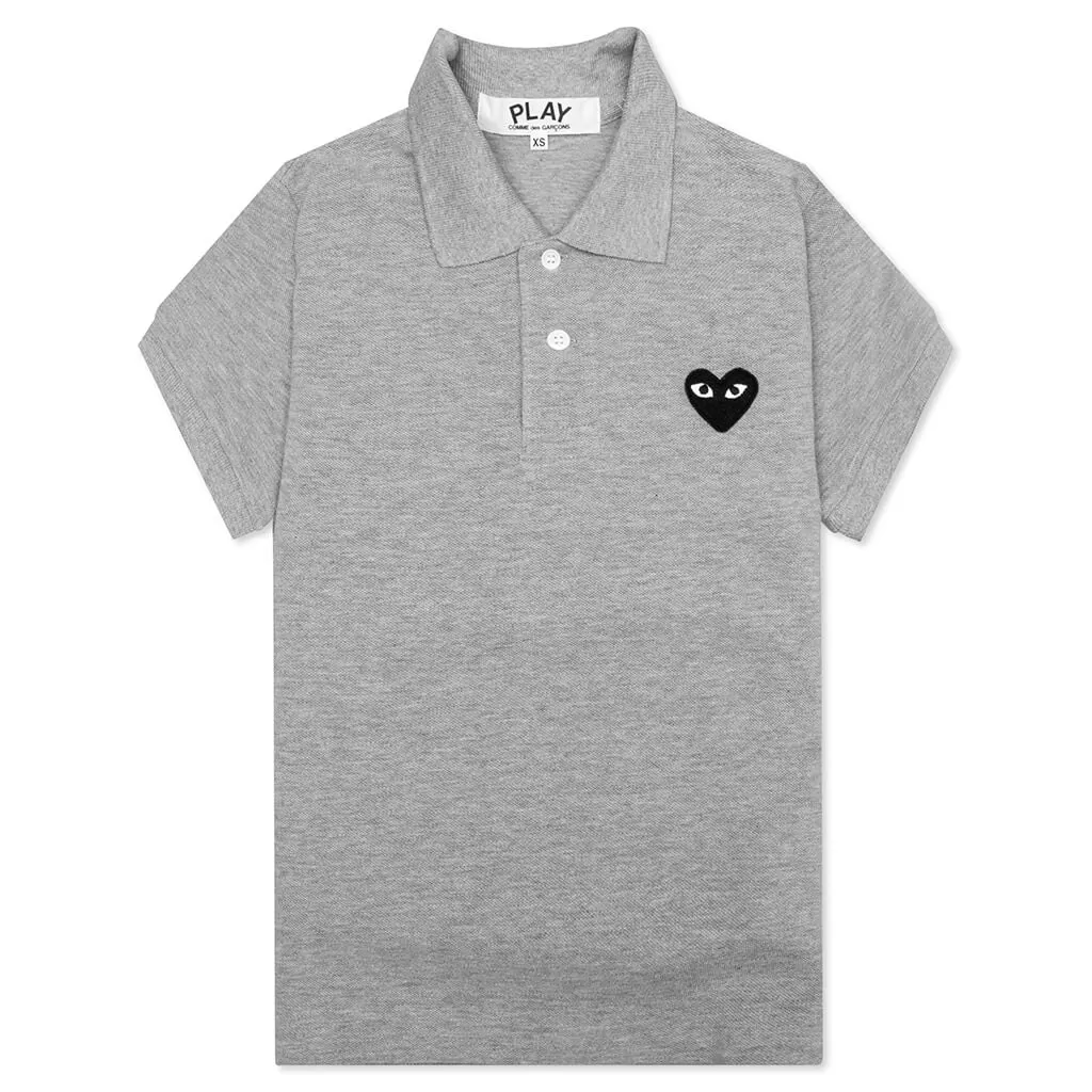 Women's Black Emblem Polo - Grey