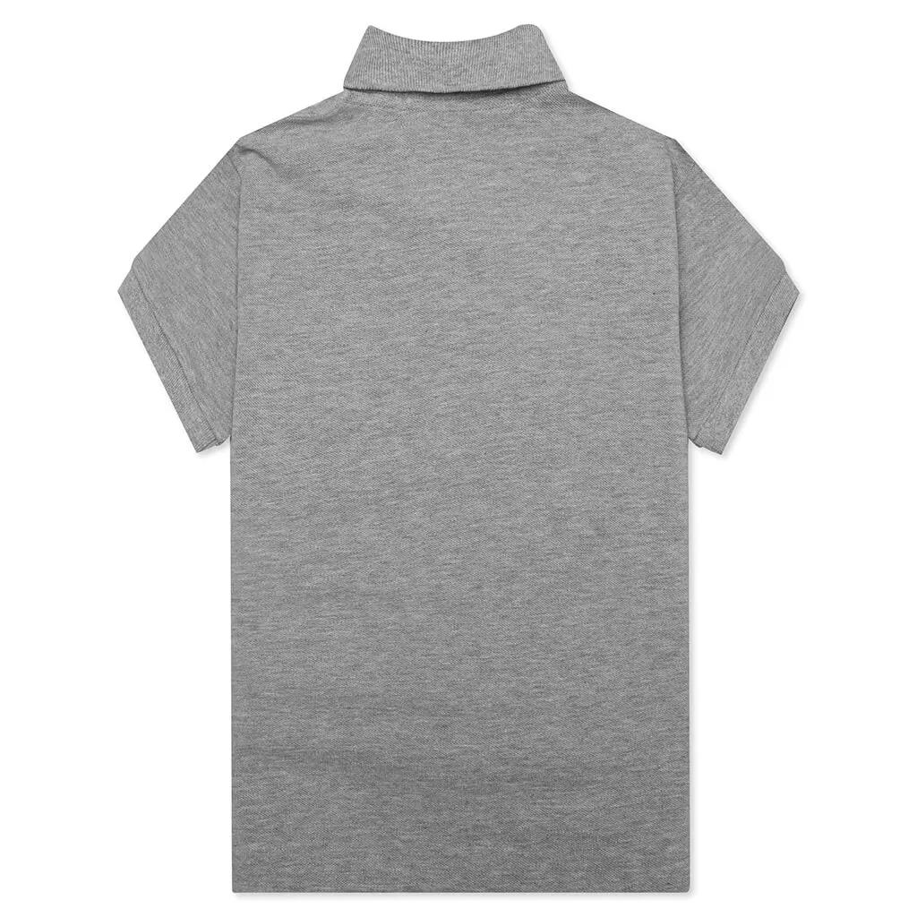 Women's Black Emblem Polo - Grey