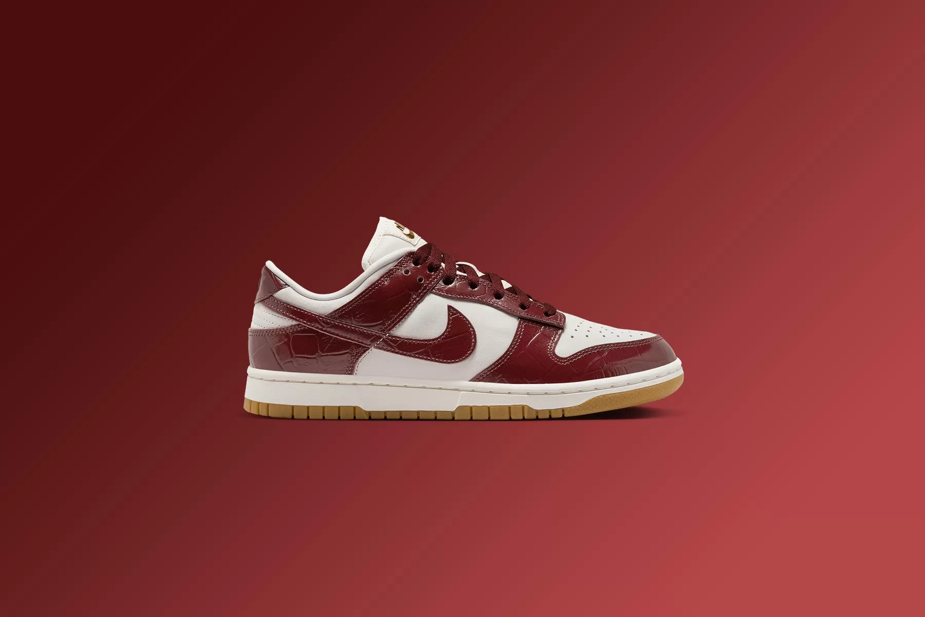 Women's Dunk Low LX 'Team Red Croc' - Phantom/Dark Team Red/Sail