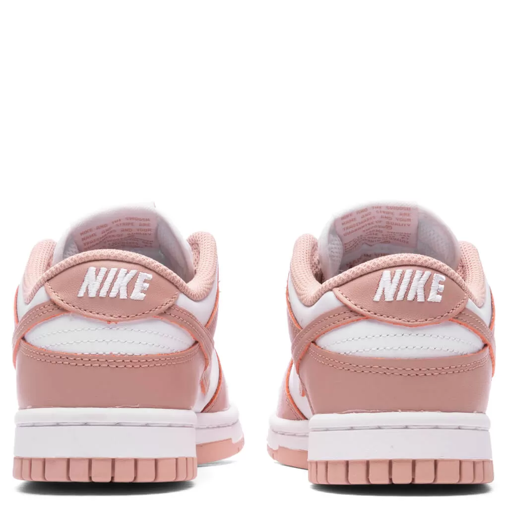 Women's Dunk Low - White/Rose Whisper