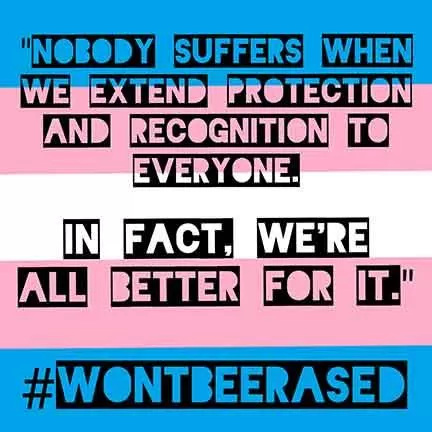 #WONTBEERASED Femme Fit T-Shirt supporting Trevor Project