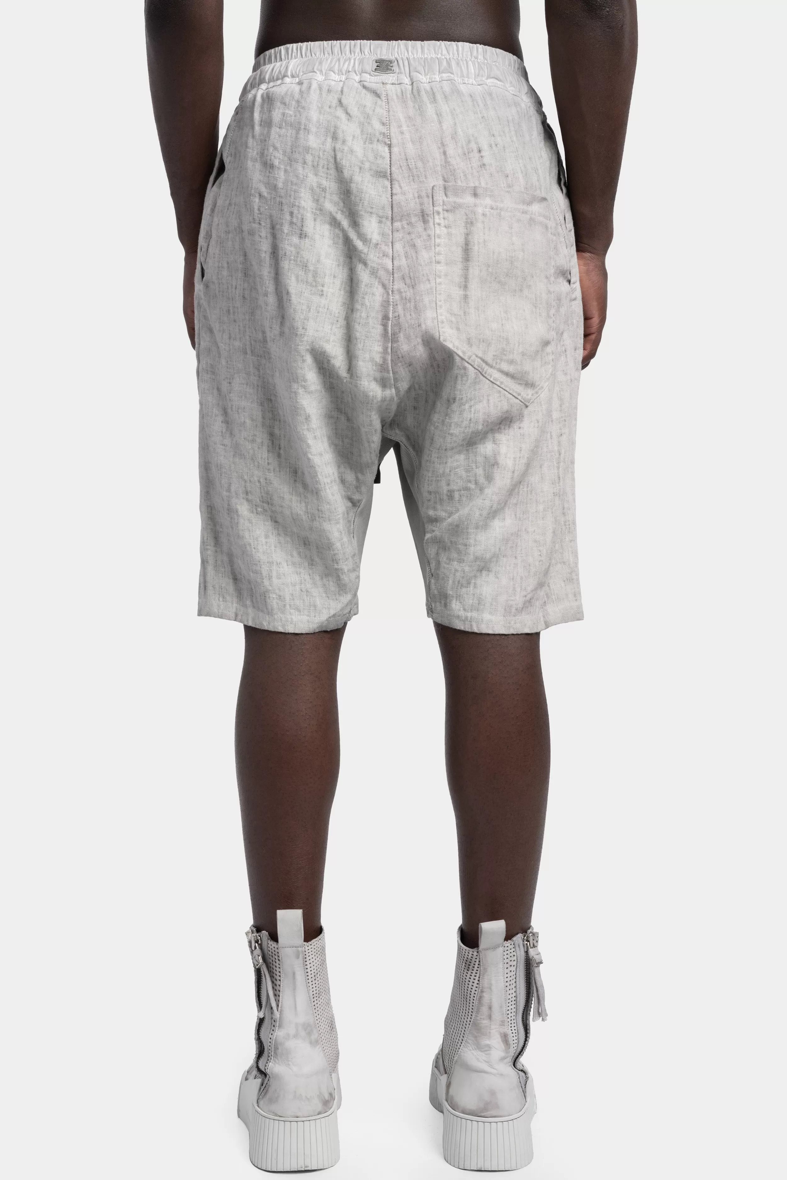 Woven linen drawstring shorts, Alu