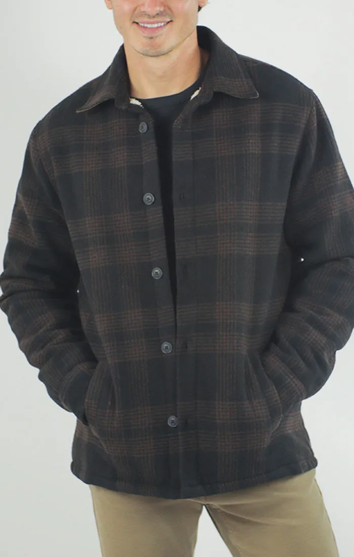 Yates Wool Blend Sherpa Lined Shirt Jacket