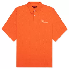 Zen Terry Boxy Polo - Burnt Orange